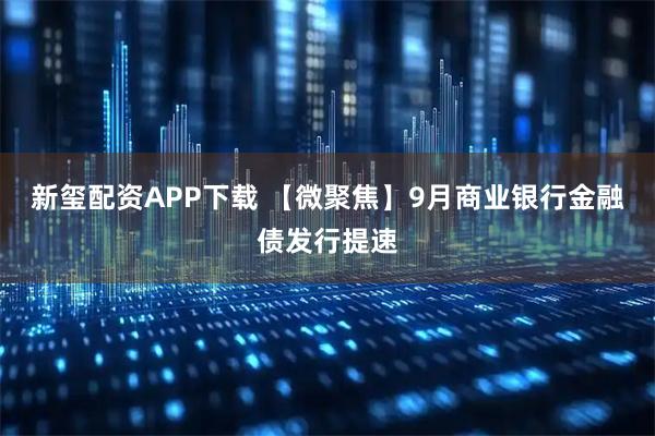 新玺配资APP下载 【微聚焦】9月商业银行金融债发行提速